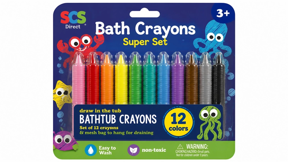 SCS Direct Bath Crayons Super Set (12 colors)