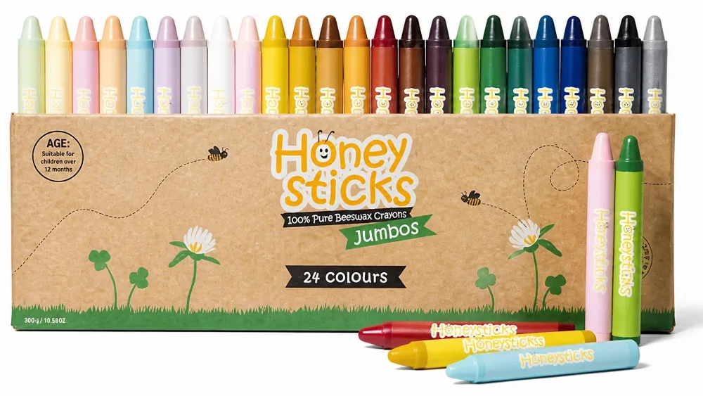 Honeysticks 100% Pure Beeswax Crayons
