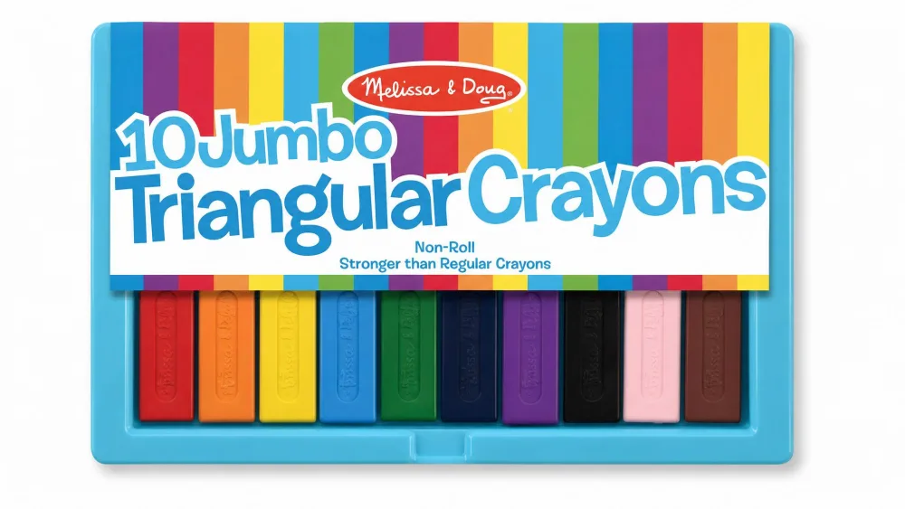 Melissa & Doug Jumbo Triangular Crayons (10 pack)