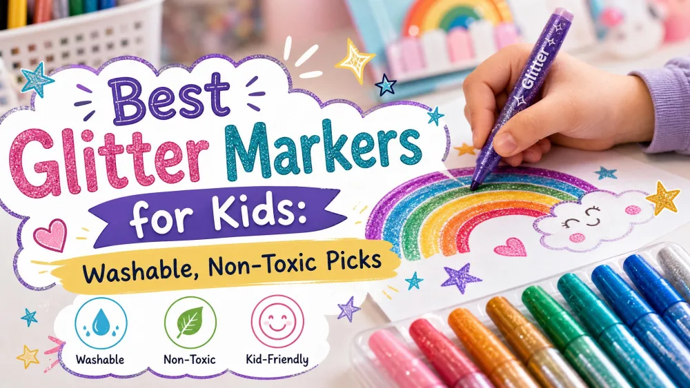 Best Glitter Markers for Kids: Washable, Non-Toxic Picks