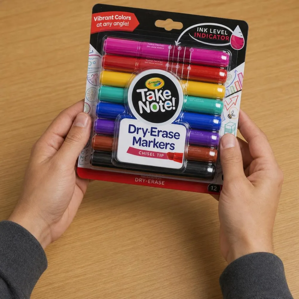 Crayola Take Note Dry Erase Markers, 12-Count — hands-on photo