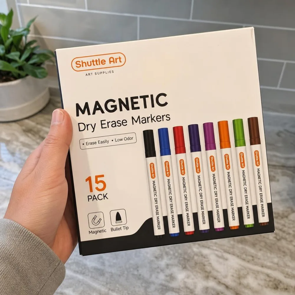 Shuttle Art Magnetic Dry Erase Markers — hands-on photo