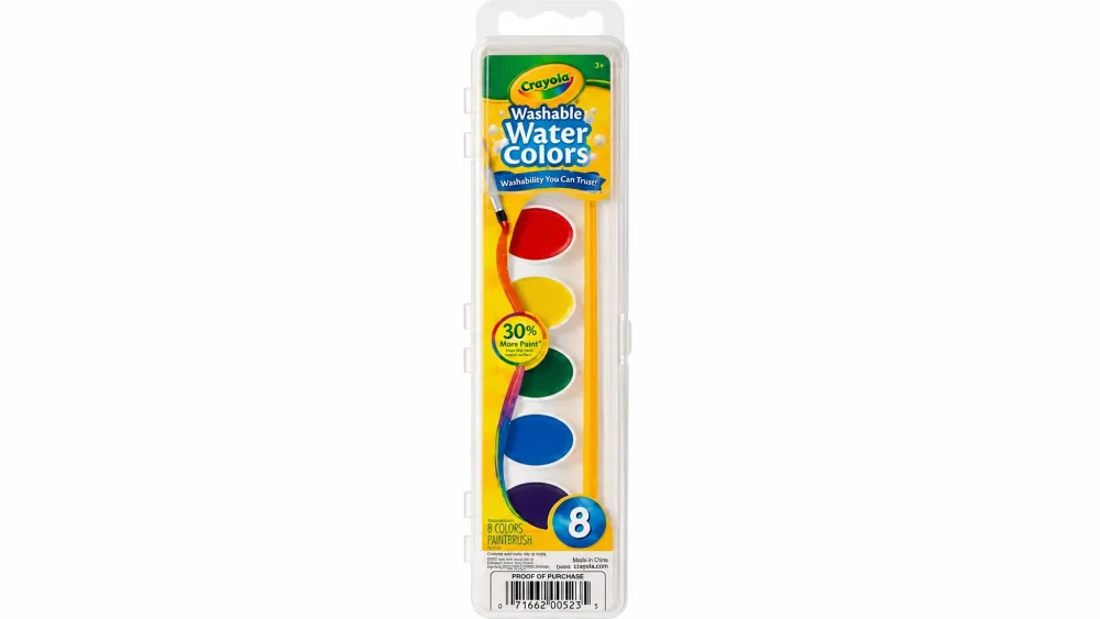 Crayola Washable Watercolors, 8 Count