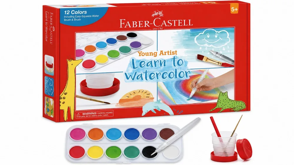 Faber-Castell Watercolor Paint Set, 12 Colors