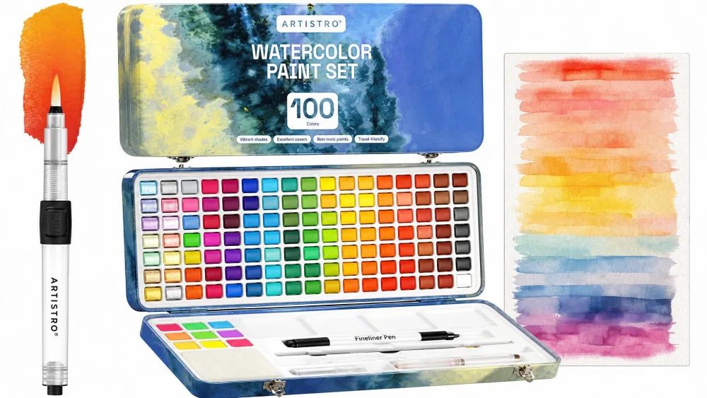 ARTISTRO 100-Color Watercolor Set