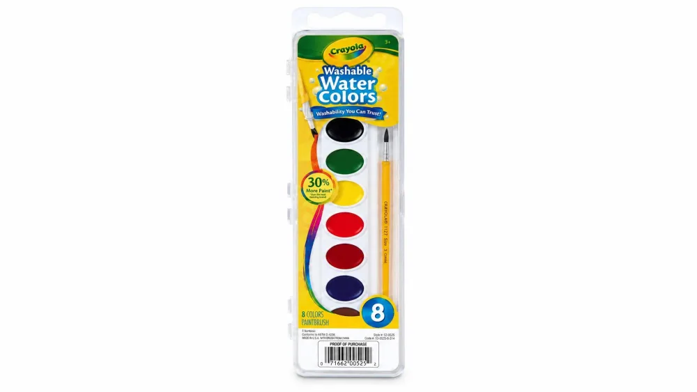 Crayola Washable Watercolors, 8 Count
