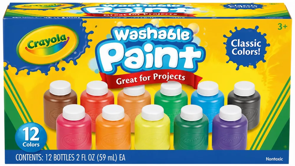 Crayola Washable Kids Paint Set, 12 ct