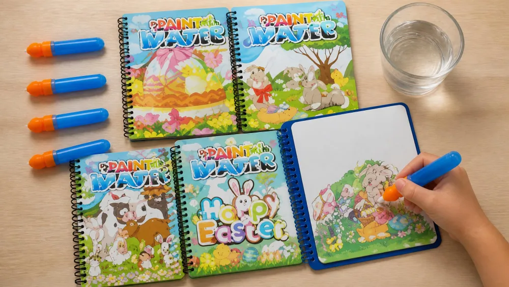 ArtCreativity 4-Pack Mini Paint with Water Books — hands-on photo