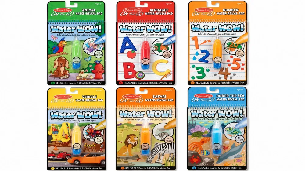 Melissa & Doug Water Wow! 6-Pack Water-Reveal Pad Bundle