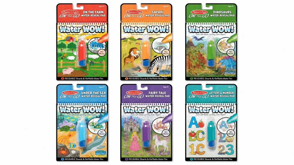 Melissa & Doug Water Wow! 6-Pack Water-Reveal Pad Bundle