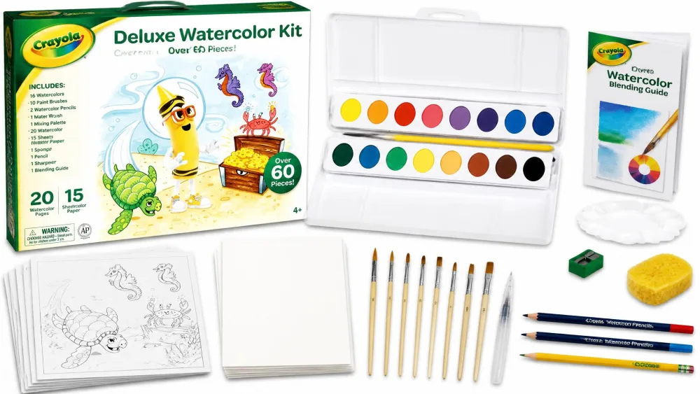 Crayola Deluxe Watercolor Kit, Over 60 Pieces