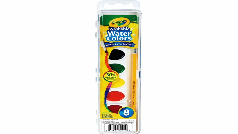 Crayola Washable Watercolors, 8 Count