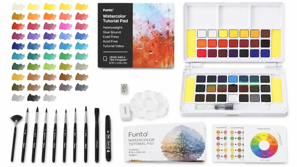 Funto Watercolor Set, 48 Colors