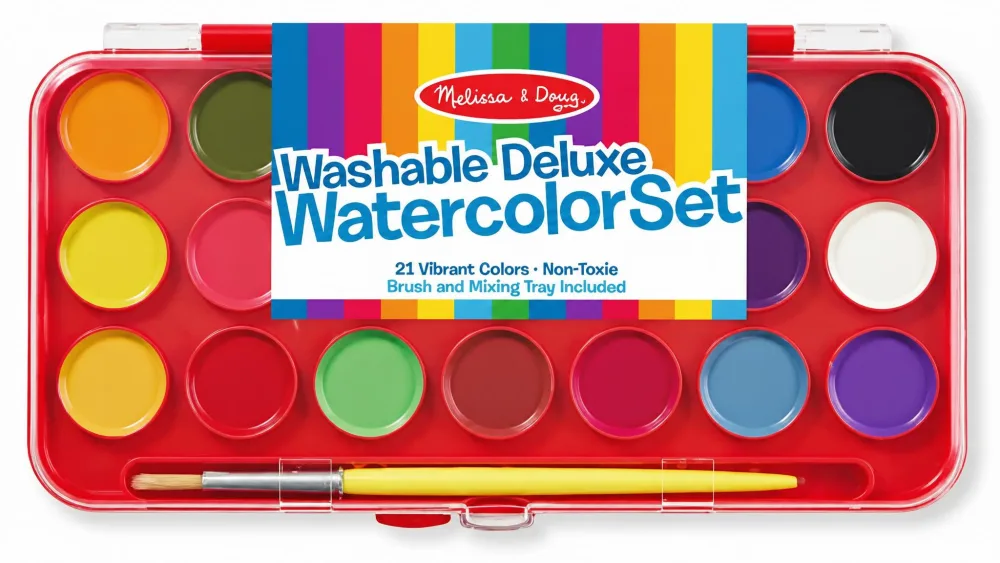 Melissa & Doug Deluxe Watercolor Paint Set, 21 Colors
