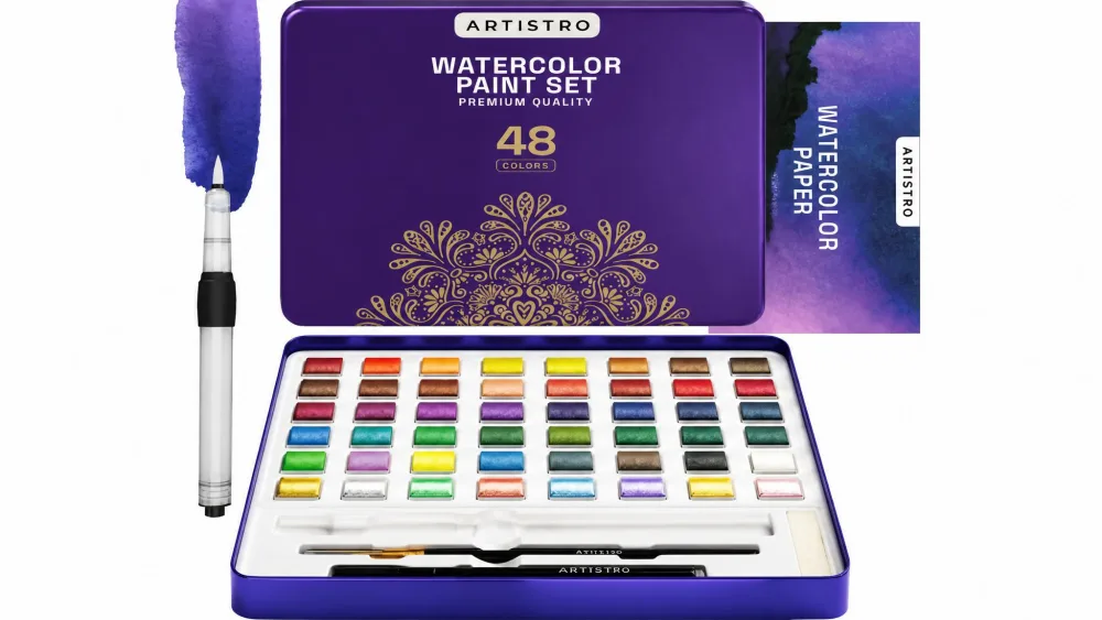 ARTISTRO 48 Color Watercolor Paint Set
