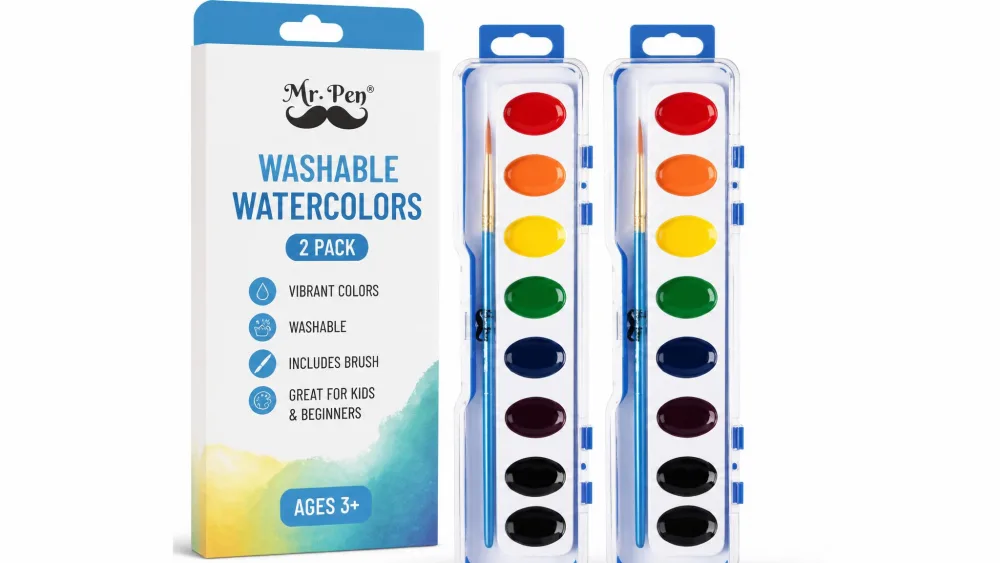 Mr. Pen Washable Watercolors, 2 Pack