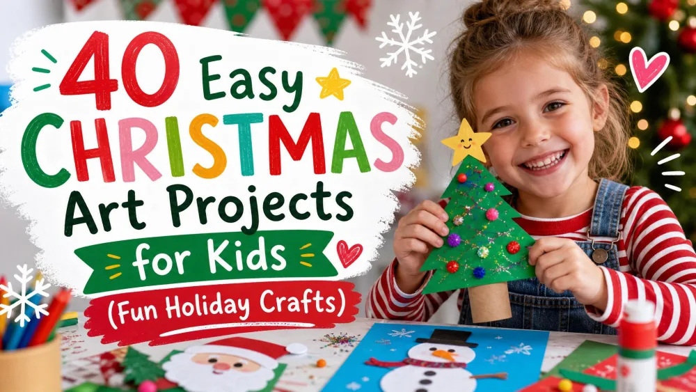 40 Easy Christmas Art Projects for Kids (Fun Holiday Crafts)