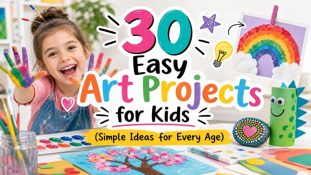 30 Easy Art Projects for Kids (Simple Ideas for Every Age)