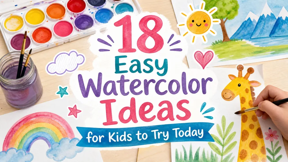 18 Easy Watercolor Ideas for Kids to Try Today