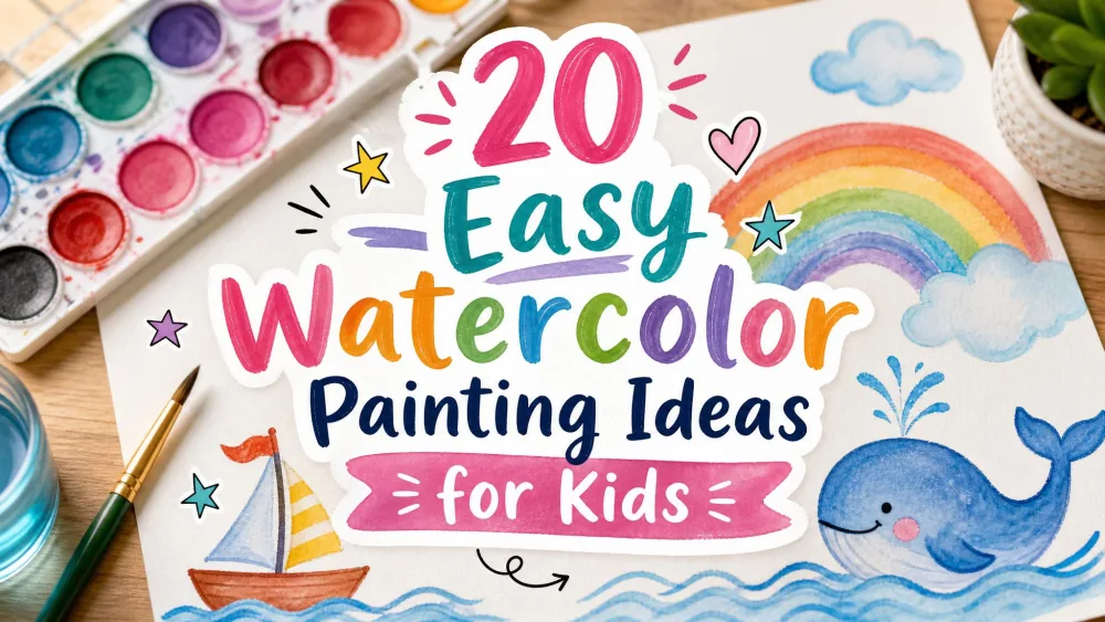 20 Easy Watercolor Painting Ideas for Kids