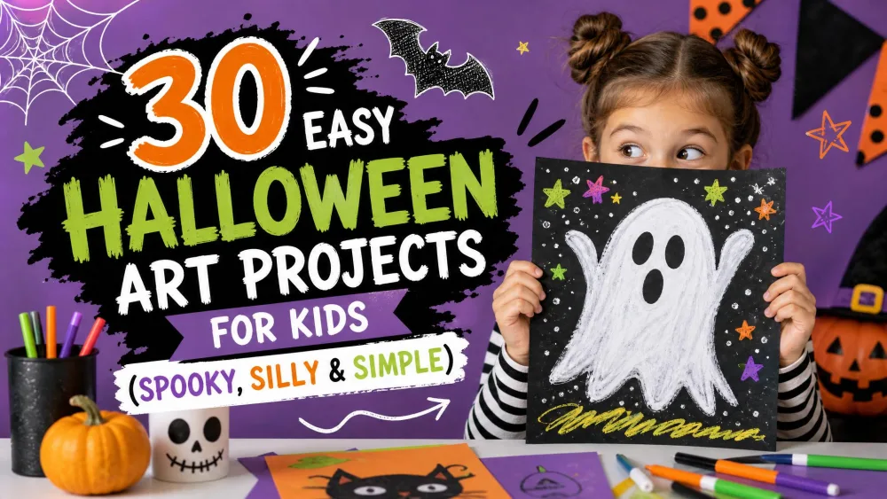 30 Easy Halloween Art Projects for Kids (Spooky, Silly & Simple)