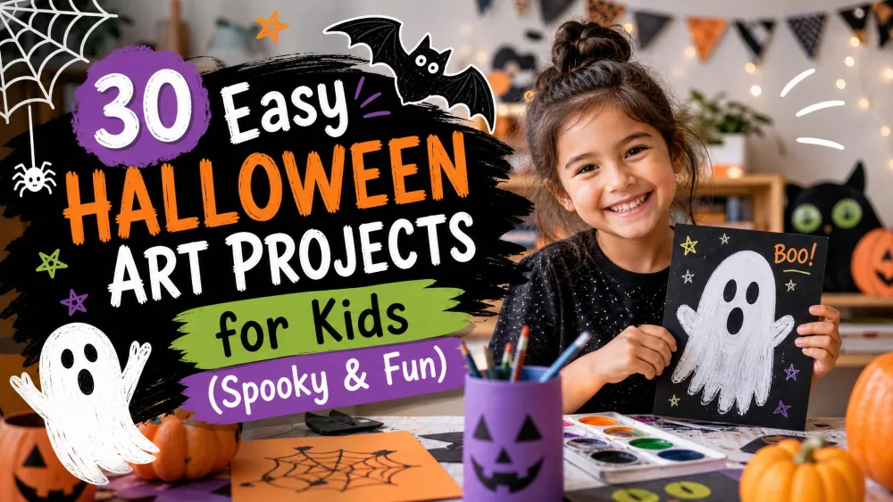 30 Easy Halloween Art Projects for Kids (Spooky & Fun)