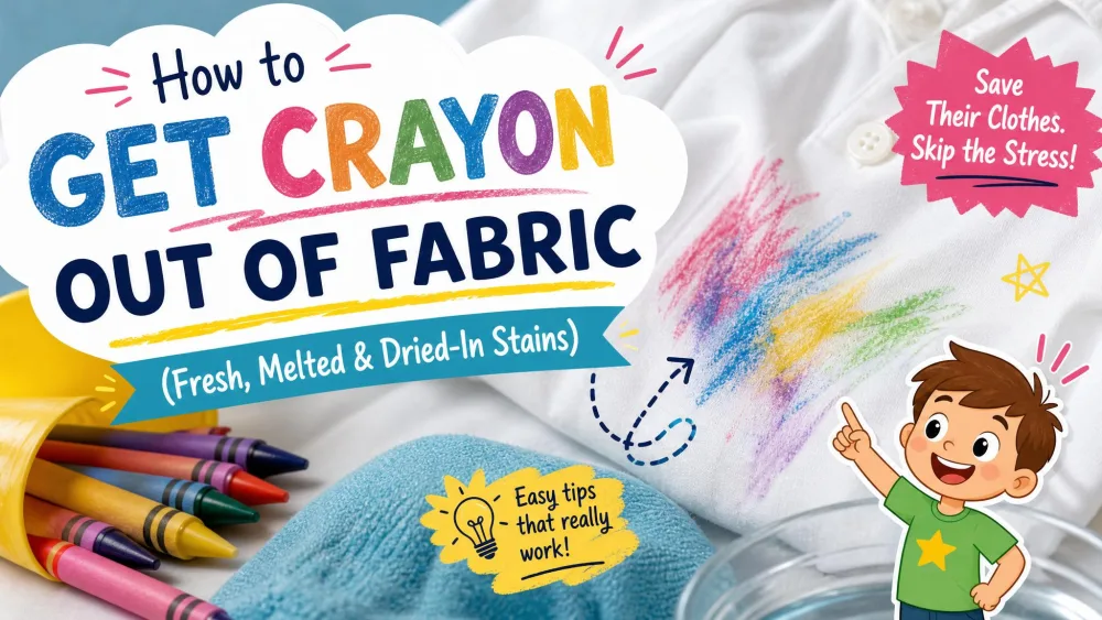 How to Get Crayon Out of Fabric (Fresh, Melted & Dried-In Stains)