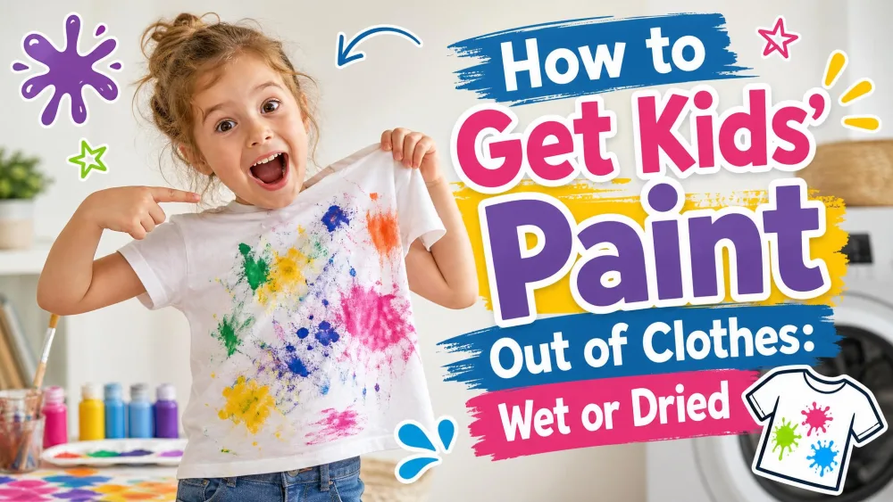 How to Get Kids' Paint Out of Clothes: Wet or Dried