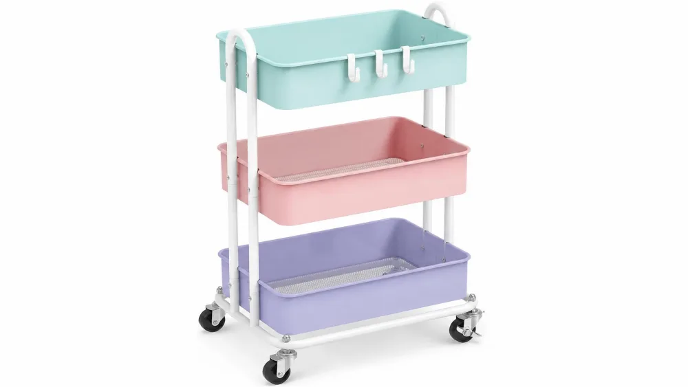 SimpleHouseware 3-Tier Rolling Utility Cart
