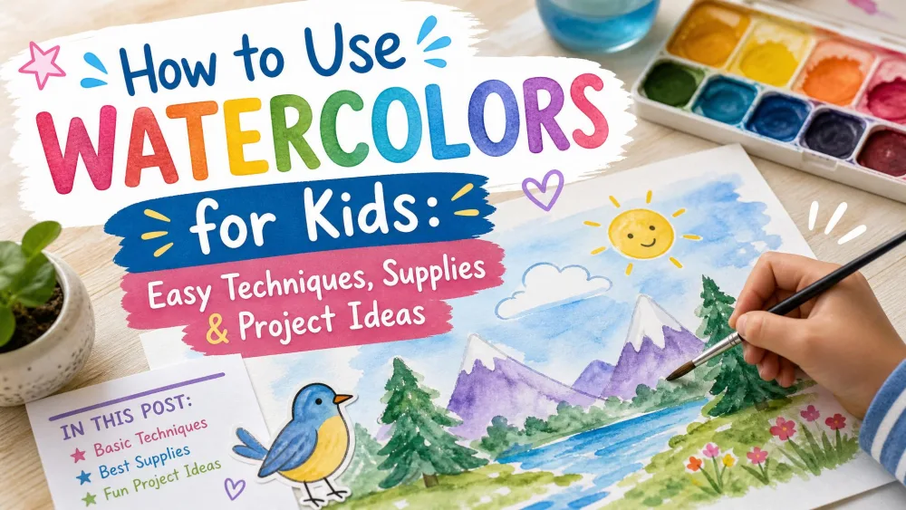 How to Use Watercolors for Kids: Easy Techniques, Supplies & Project Ideas
