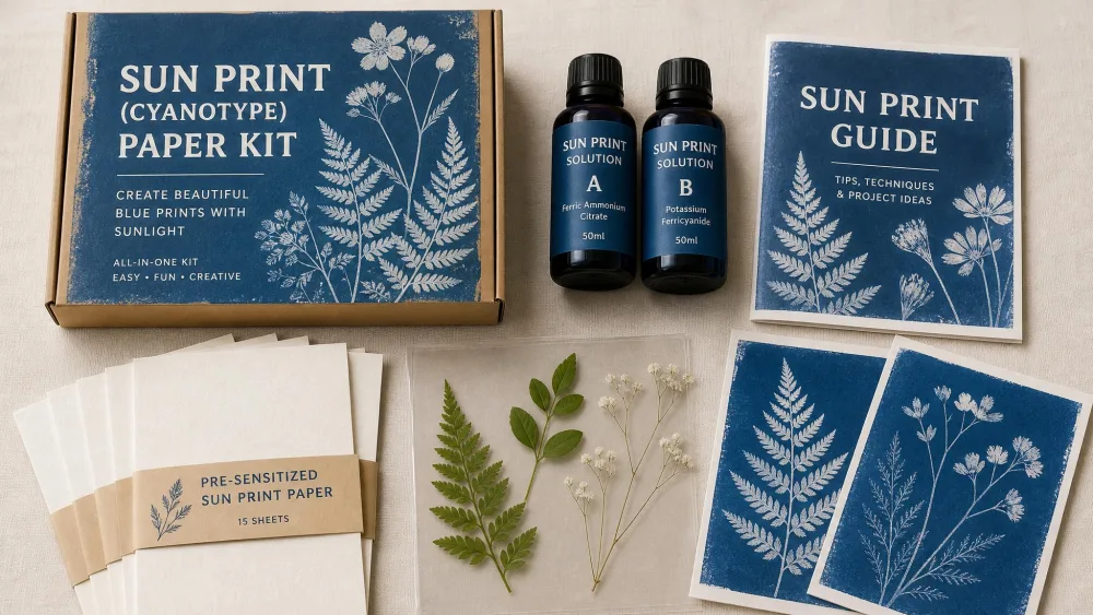 Sun Print (Cyanotype) Paper Kit