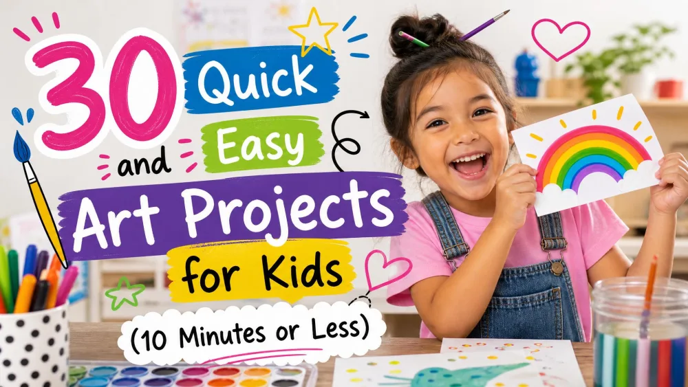 30 Quick and Easy Art Projects for Kids (10 Minutes or Less)
