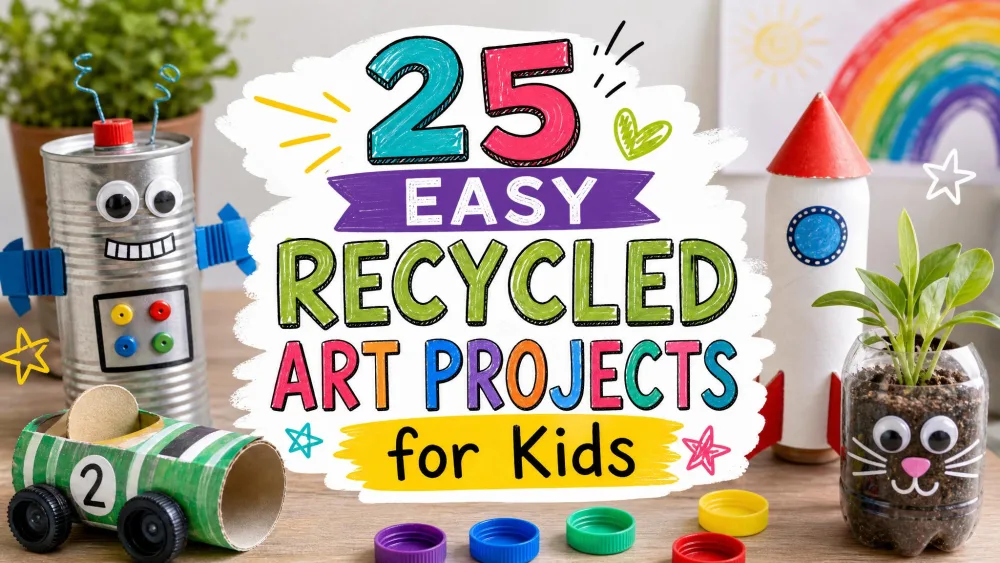 25 Easy Recycled Art Projects for Kids