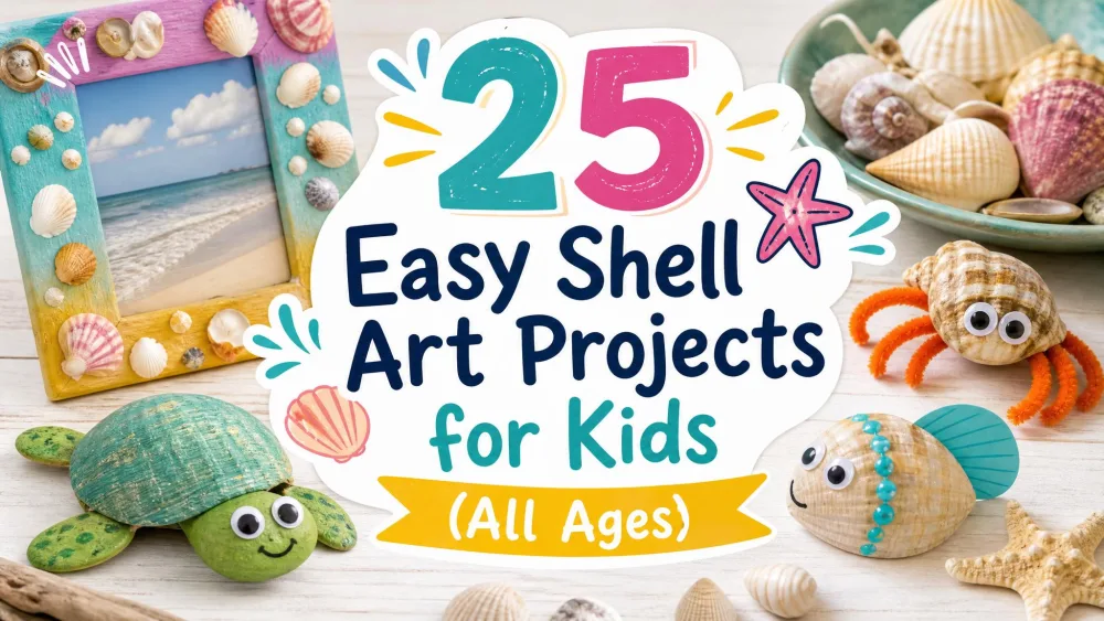 25 Easy Shell Art Projects for Kids (All Ages)