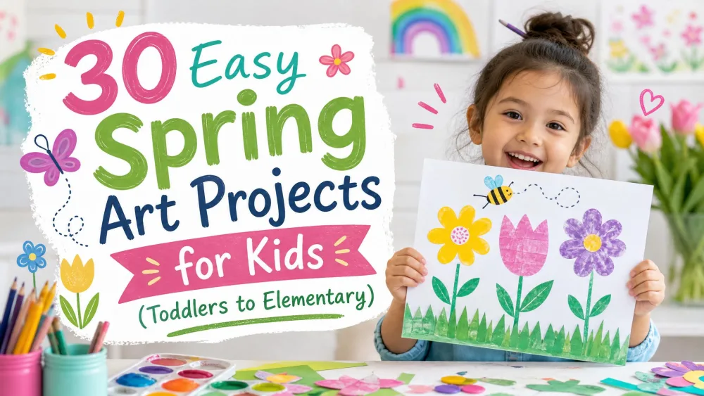 30 Easy Spring Art Projects for Kids (Toddlers to Elementary)