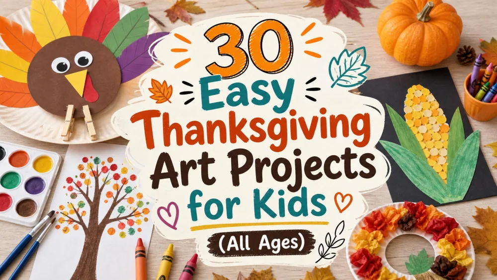 30 Easy Thanksgiving Art Projects for Kids (All Ages)