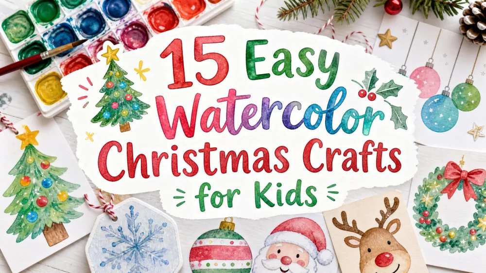 15 Easy Watercolor Christmas Crafts for Kids