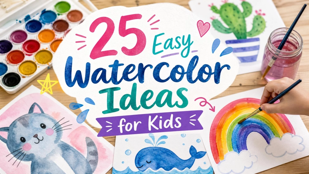 25 Easy Watercolor Ideas for Kids