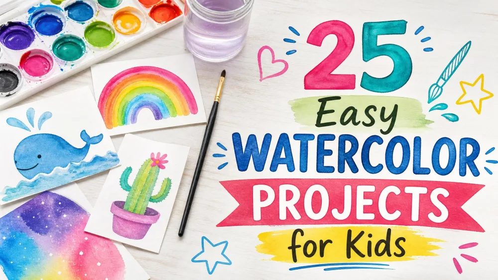 25 Easy Watercolor Projects for Kids