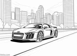 Audi R8 Coloring Page #1016514723