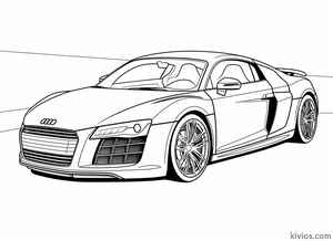 Audi R8 Coloring Page #1167722809