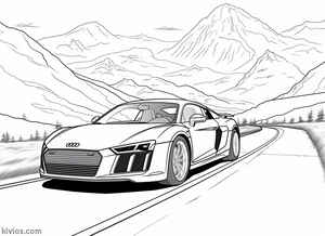 Audi R8 Coloring Page #11751251