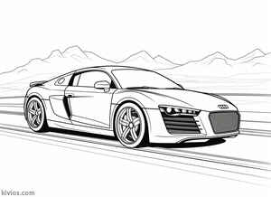 Audi R8 Coloring Page #122718927