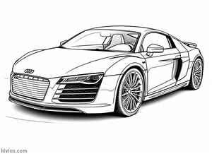 Audi R8 Coloring Page #1261121432