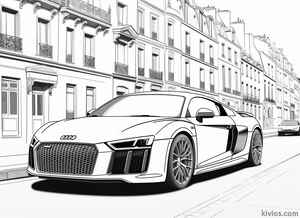 Audi R8 Coloring Page #1295316816