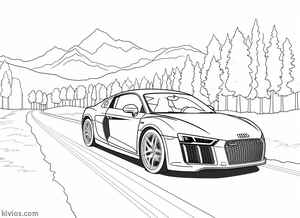 Audi R8 Coloring Page #135234094