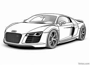 Audi R8 Coloring Page #1365910499