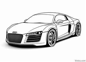 Audi R8 Coloring Page #1387129489