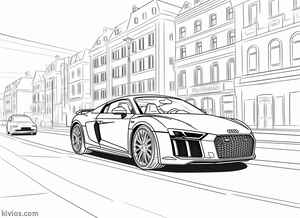 Audi R8 Coloring Page #1407126723
