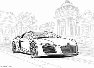 Audi R8 Coloring Page #148022351